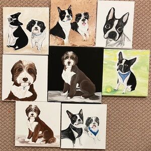 Custom painted pet portraits from your photo